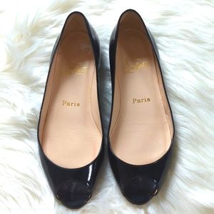 Christian Louboutin flat shoes with peep toes